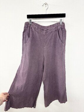 Vintage CP Shades Women’s Made In USA Irish Linen Wide Leg Trousers Size S